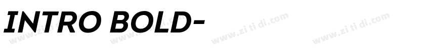 INTRO BOLD字体转换